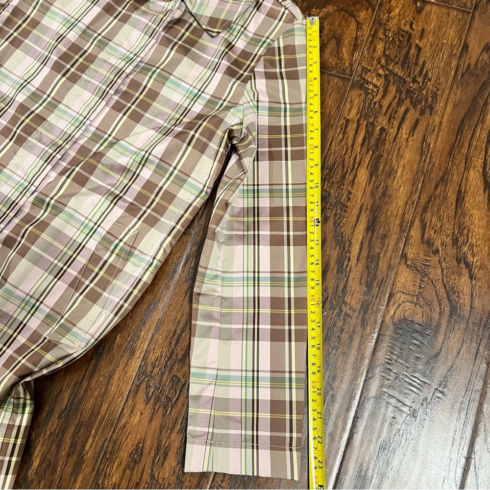 NWOT Vintage Gap Classic Plaid Trench Rain and Wind Coat Size Small - Picture 13 of 16